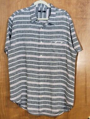 7 For All Mankind 100% Linen Button Down Shirt XXL